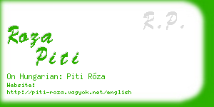 roza piti business card